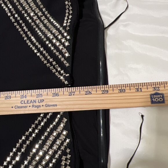 Vgt Guess Y2K Studded Strapless BodyCon Dress 10 Punk Sexy Vamp Mini - Picture 8 of 14